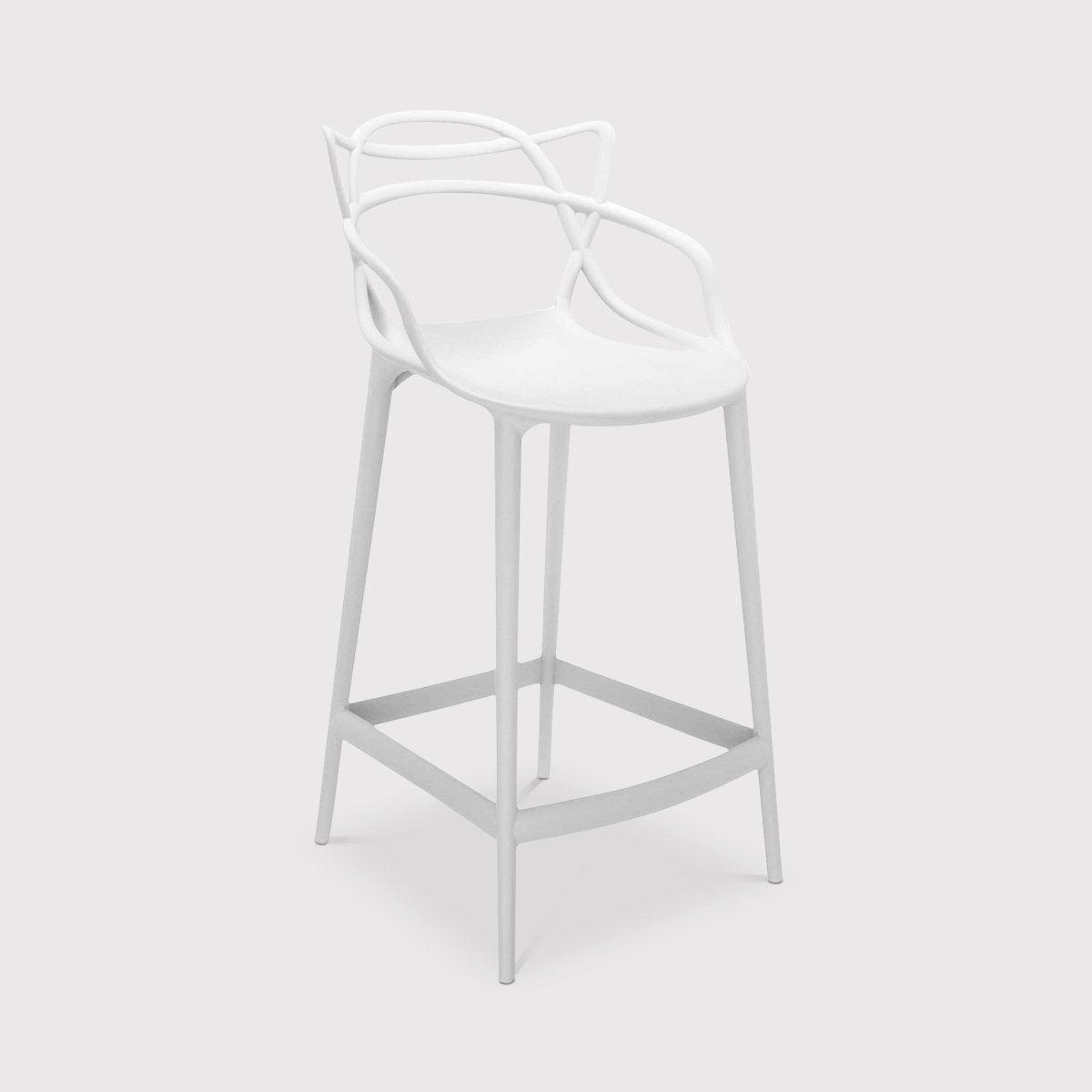 Photo of Kartell masters low dining stool 65cm in white