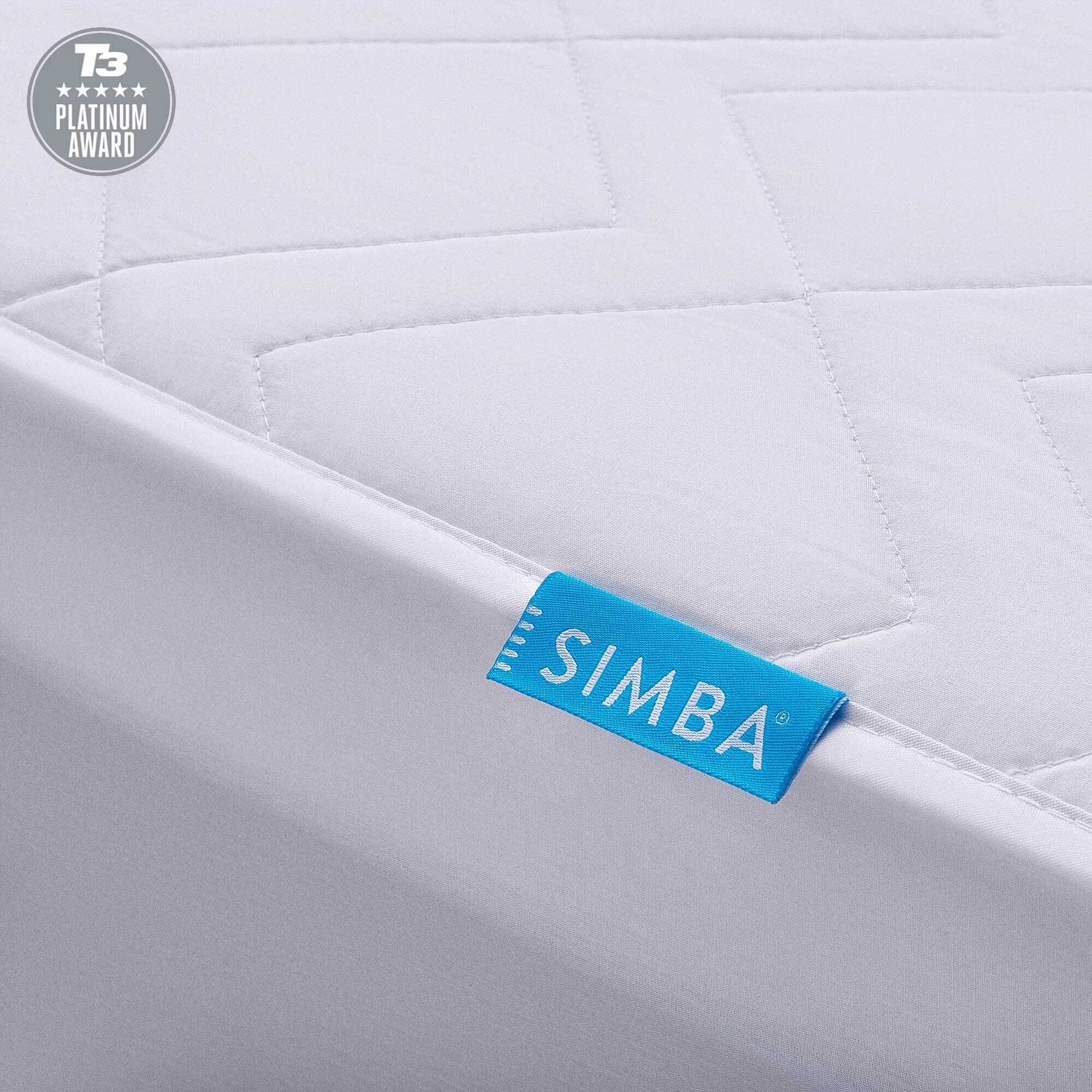 Simba Single Size Mattress Protector 90x190cm, White | Barker & Stonehouse