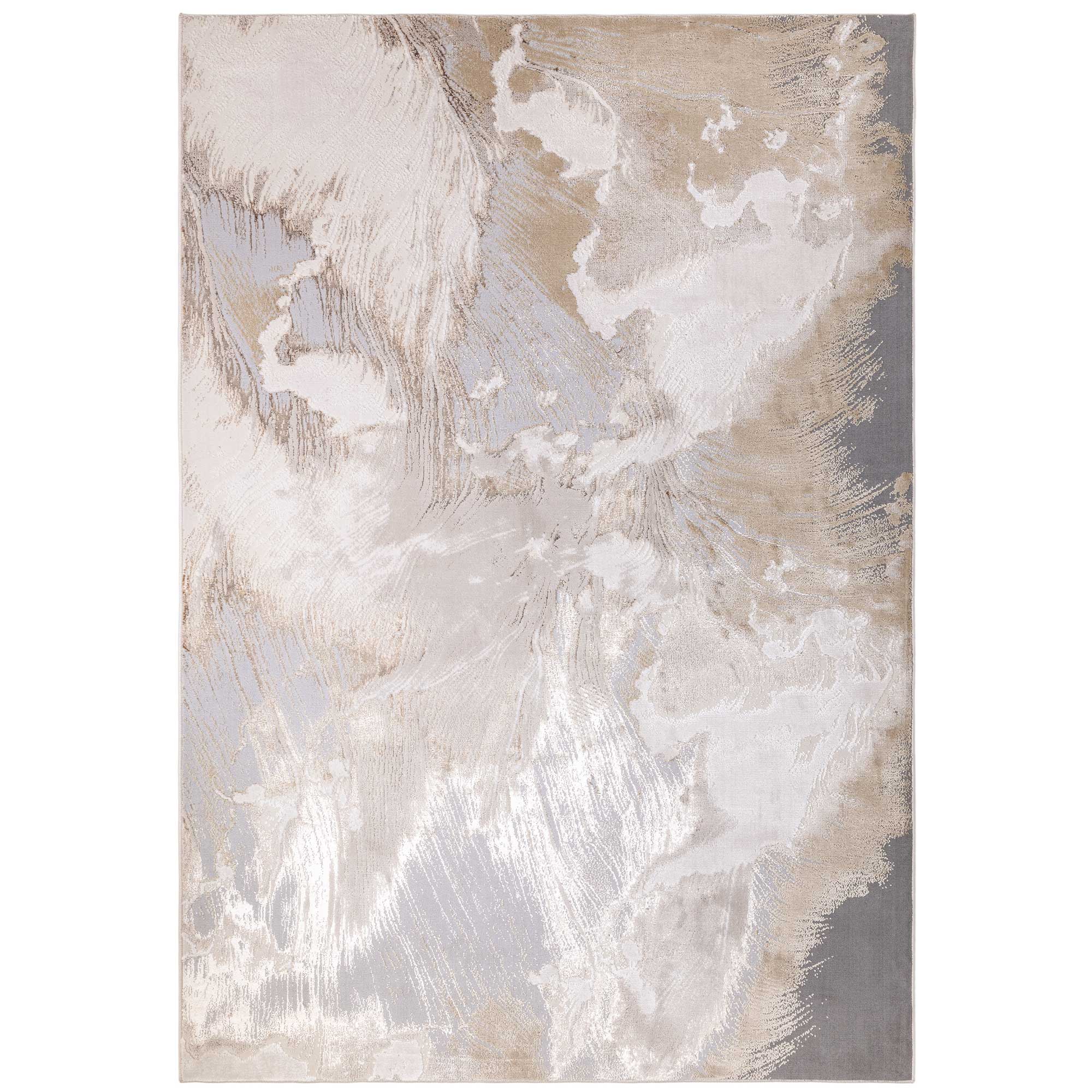 Luna 160X230Cm Rug Etch, Square, Grey Polyester | W160cm | Barker & Stonehouse