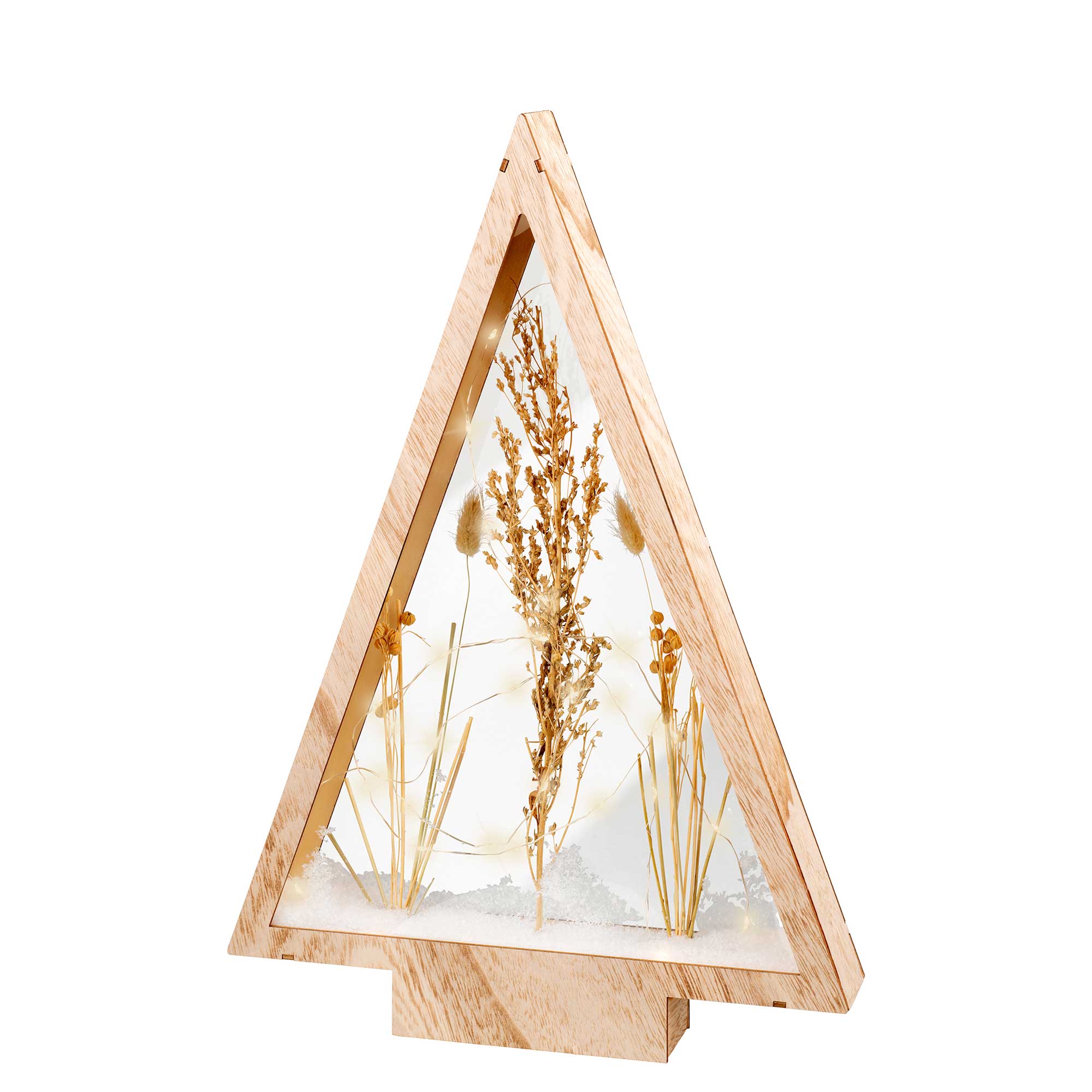 LED Tree Decoration, Neutral Wood | Barker & Stonehouse