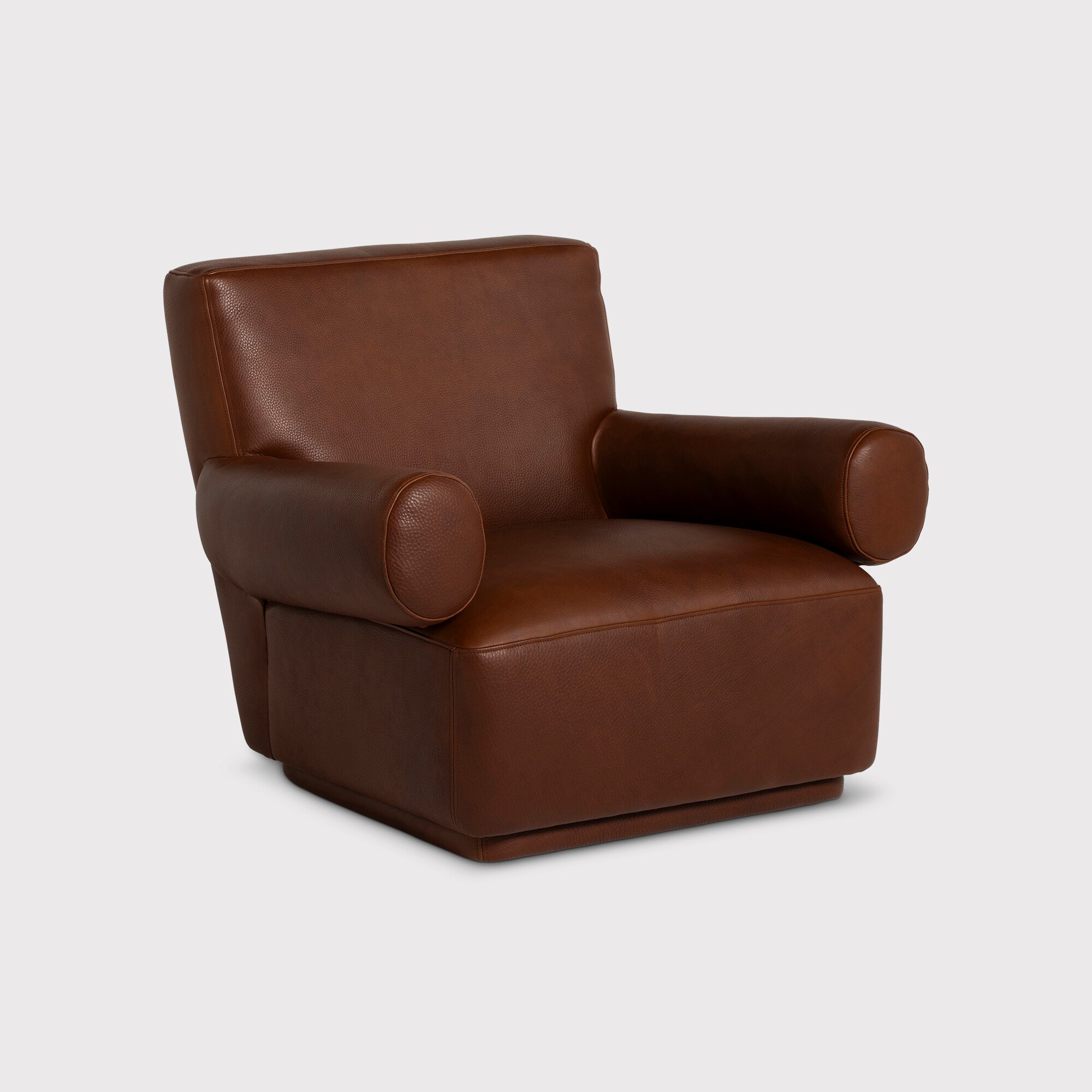 Chance Brown Leather Armchair, Cigar Leather - Barker & Stonehouse