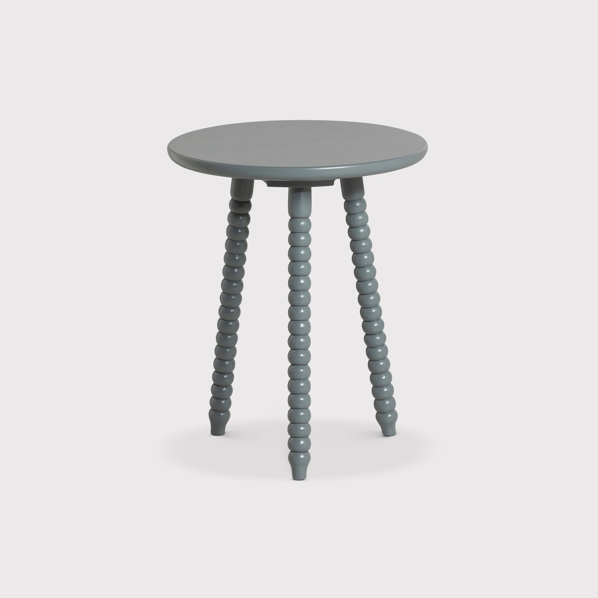 Wesson Side Table, Round, Grey Wood | Barker & Stonehouse