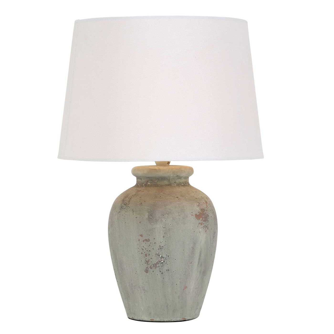 Distressed Table Lamp, Neutral Ceramic | Barker & Stonehouse