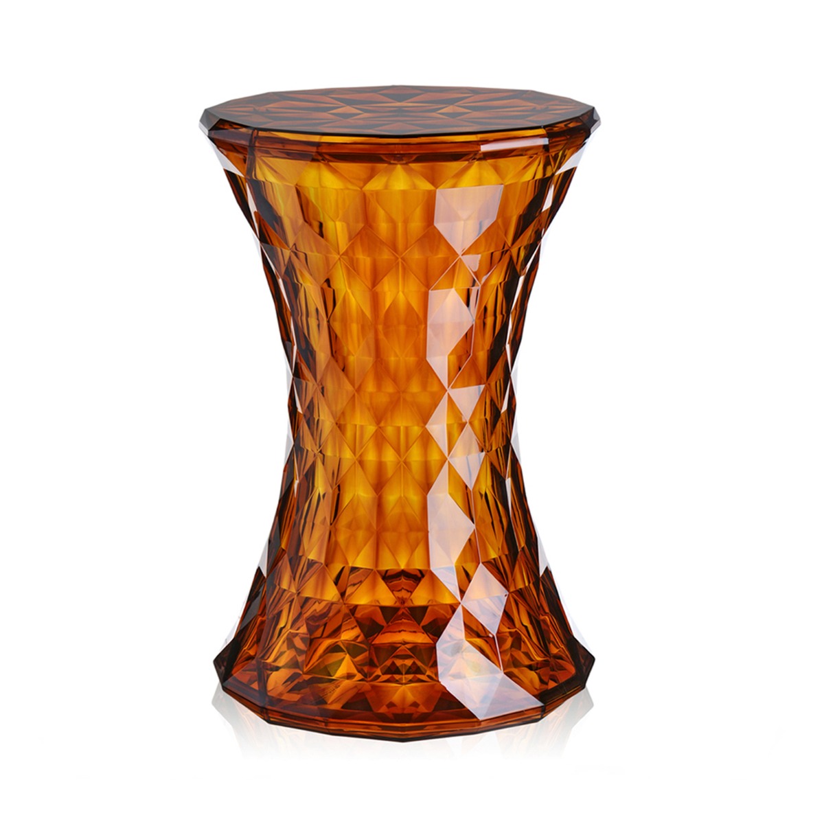 Kartell Stone Stool, Orange Plastic | Barker & Stonehouse