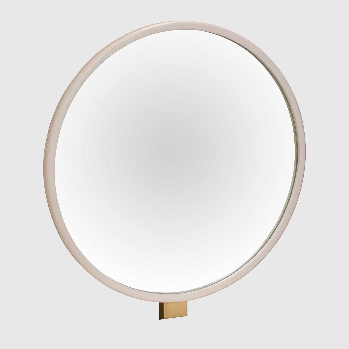 Lucia Gallery Mirror, Round, Neutral Wood | Barker & Stonehouse