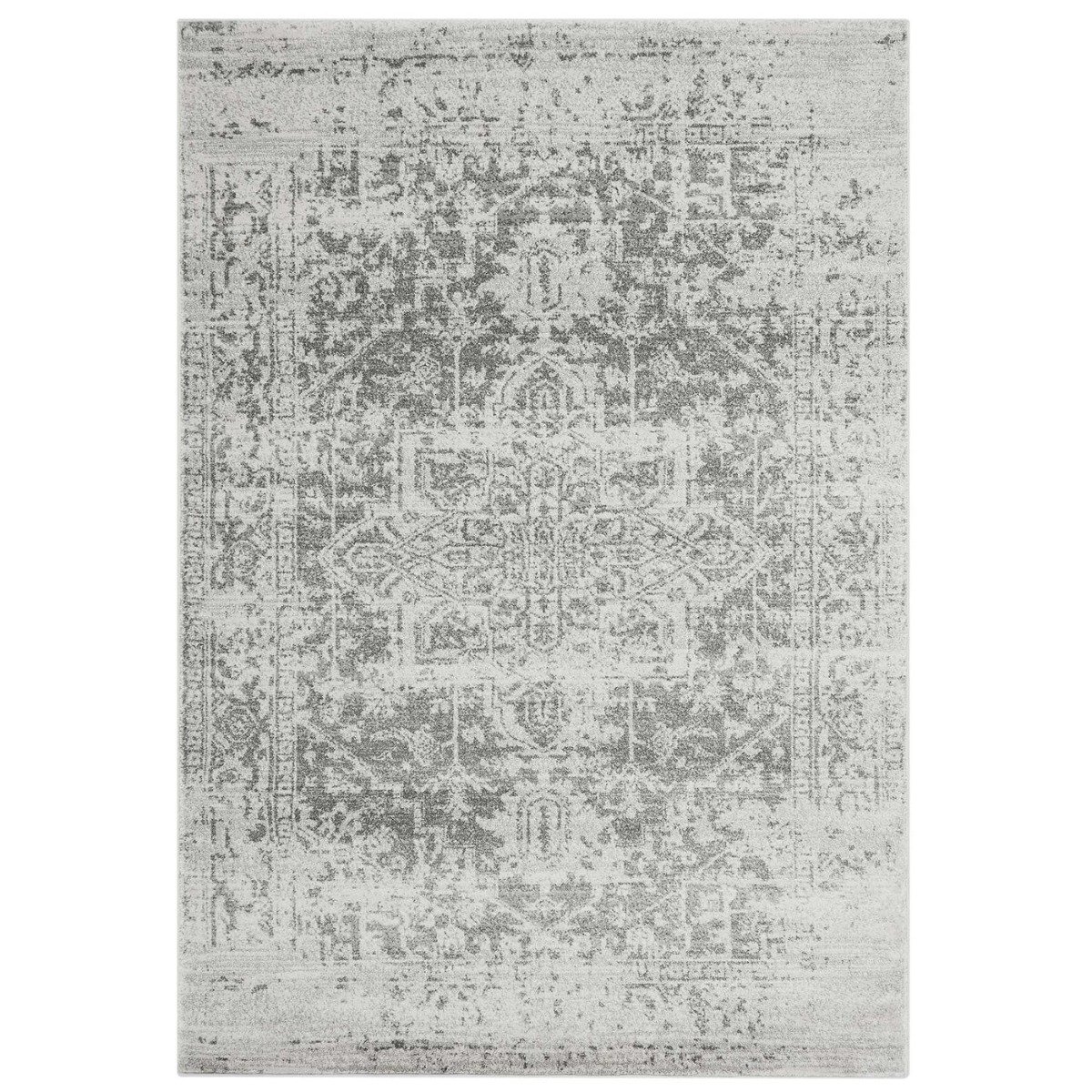 Medallion Grey 120x170cm Rug, Square Polypropylene | W120cm | Barker & Stonehouse