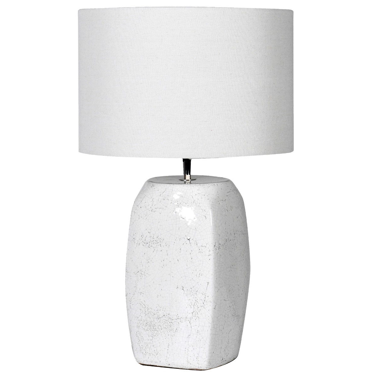 Oblong White Shade Lamp Ceramic | Barker & Stonehouse