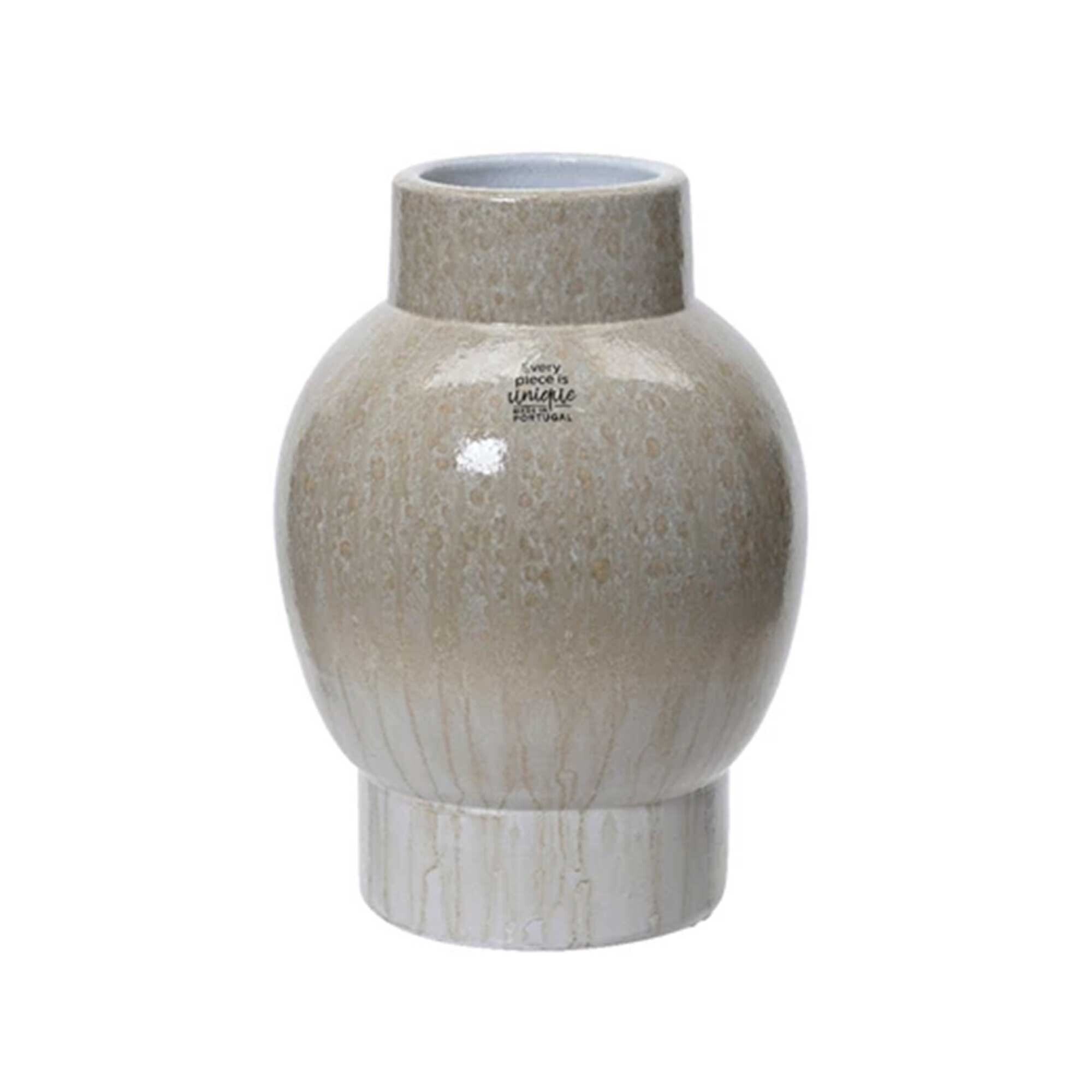 Rounded Beige Vase, Neutral | Barker & Stonehouse