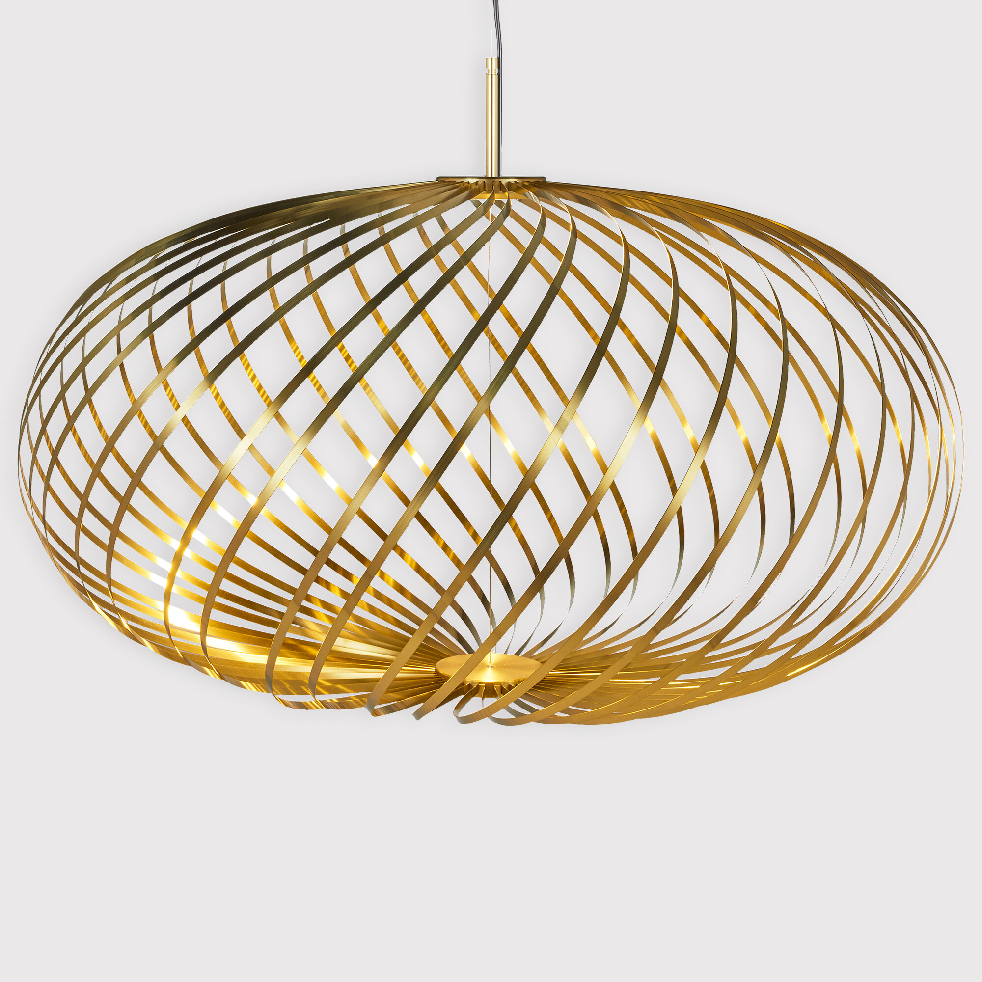 Tom Dixon SPRING PENDANT MEDIUM Light, Gold Metal | Barker & Stonehouse